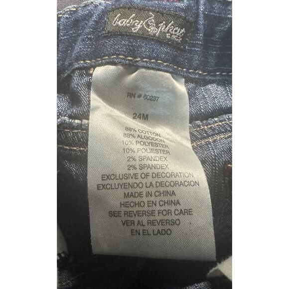 Baby Phat Girls Toddler Sz 24M Embroidered Bootcut Jeans Y2K Hip Hop Denim - Picture 8 of 9